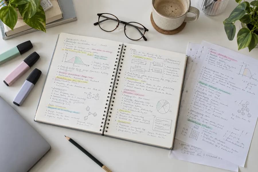 Handwritten notebook pages ready to combine into one PDF